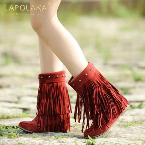 boots lapolaka 2021 big size 43 rivet ins fringe shoes woman slip on concise comfy dropship plush warm winter, Black
boots lapolaka 2021 big size 43 rivet ins fringe shoes woman slip on concise comfy dropship plush warm winter, Black