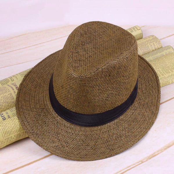 men straw panama hat handmade cowboy cap summer beach travel sunhat ser881, Blue;gray
men straw panama hat handmade cowboy cap summer beach travel sunhat ser881, Blue;gray