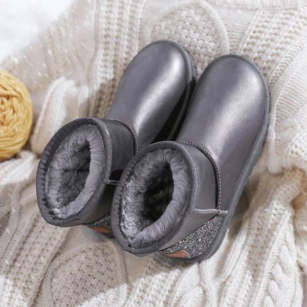 lucyever winter thick long plush snow boots women fashion sequins pu leather ankle boots woman comfortable low heel botas mujer #qt01, Black
lucyever winter thick long plush snow boots women fashion sequins pu leather ankle boots woman comfortable low heel botas mujer #qt01, Black