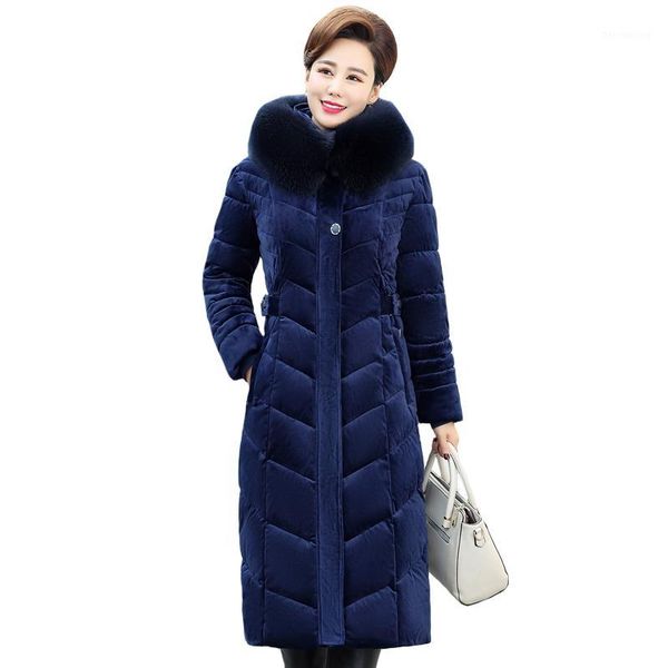2020 winter down cotton jacket women gold velvet x-long womens winter coat plus size 5xl hooded fur collar jacket1, Black
2020 winter down cotton jacket women gold velvet x-long womens winter coat plus size 5xl hooded fur collar jacket1, Black