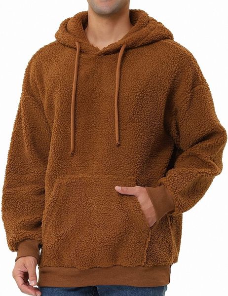 lars amadeus men's fuzzy sherpa fleece pullover hoodie long sleeves winter hooded sweatshirt outwear with pocket v780#, Black
lars amadeus men's fuzzy sherpa fleece pullover hoodie long sleeves winter hooded sweatshirt outwear with pocket v780#, Black