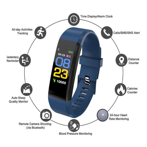 wristband id 115 plus, smart watch, heart rate blood prsure control, step counter and screen
wristband id 115 plus, smart watch, heart rate blood prsure control, step counter and screen