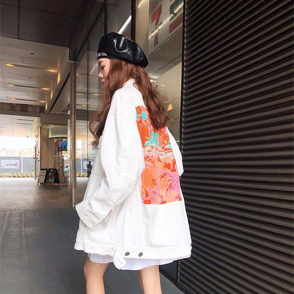 women's jackets women spiring autumn fashion loose plus size denim jacket female solid color pockets letter print coat casual outerwear, Black;brown
women's jackets women spiring autumn fashion loose plus size denim jacket female solid color pockets letter print coat casual outerwear, Black;brown