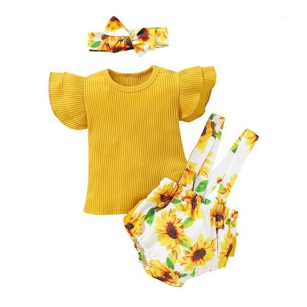 pudcoco 2pcs baby girl clothes set solid color flutter sleeve ribbed t-shirt+ floral suspender pants set+ headband 3-24m1, White
pudcoco 2pcs baby girl clothes set solid color flutter sleeve ribbed t-shirt+ floral suspender pants set+ headband 3-24m1, White