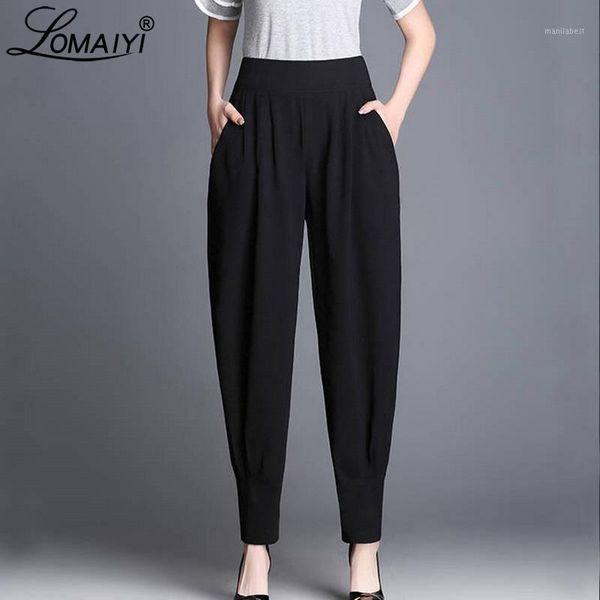 lomaiyi baggy harem pants women spring/summer high waist pants women's work trousers female bloomers ladies wide leg bw0191, Black;white
lomaiyi baggy harem pants women spring/summer high waist pants women's work trousers female bloomers ladies wide leg bw0191, Black;white