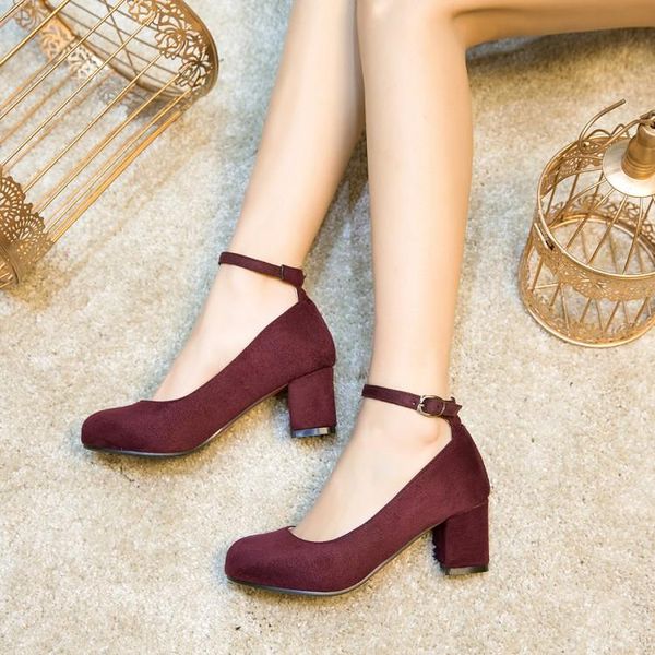 oversized ladies high heels women shoes woman pumps round-headed buckled heavy-heeled single-shoe woman, Black
oversized ladies high heels women shoes woman pumps round-headed buckled heavy-heeled single-shoe woman, Black