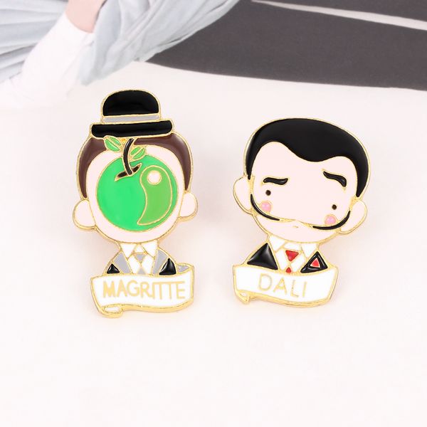 enamel pins custom cartoon spain artist dali magritte brooches lapel pin shirt bag funny badge jewelry gift for fans friends 201009, Gray
enamel pins custom cartoon spain artist dali magritte brooches lapel pin shirt bag funny badge jewelry gift for fans friends 201009, Gray