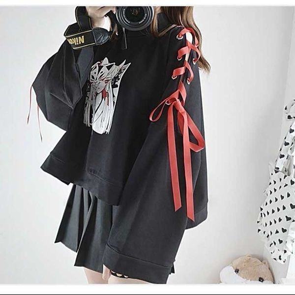 nicemix japanese lolita vintage harajuku anime fox print lace-up long sleeve hoodie shirts dark girl punk street sweatshirt 201203, Black
nicemix japanese lolita vintage harajuku anime fox print lace-up long sleeve hoodie shirts dark girl punk street sweatshirt 201203, Black