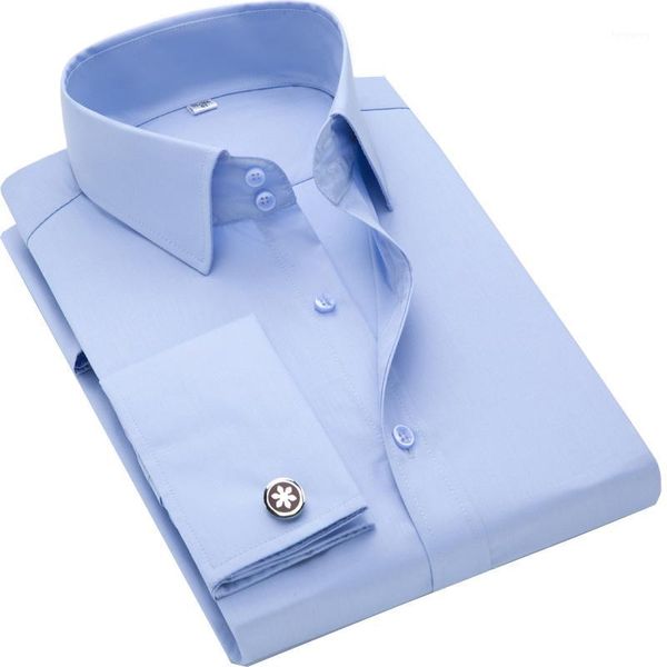 french cuff men's dress long sleeve shirt regular fit male social wedding party cufflinks shirt plus size 5xl 6xl1, White;black
french cuff men's dress long sleeve shirt regular fit male social wedding party cufflinks shirt plus size 5xl 6xl1, White;black