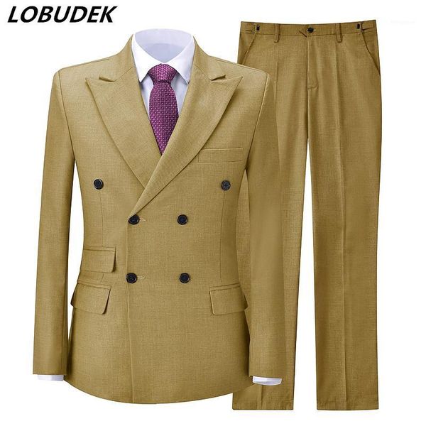 men's double breasted business suits bridegroom wedding tuxedo 2 piece suit banquet prom formal clothing singer host costume1, White;black
men's double breasted business suits bridegroom wedding tuxedo 2 piece suit banquet prom formal clothing singer host costume1, White;black