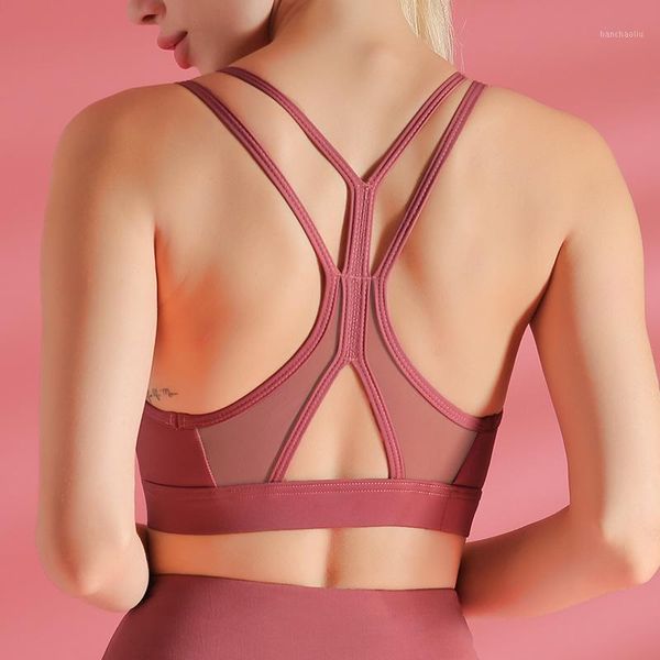 gym clothing sports wear for women sport bra breathable shockproof mesh stitching ribbon back fitness underwear gathered yoga vest1, White;black
gym clothing sports wear for women sport bra breathable shockproof mesh stitching ribbon back fitness underwear gathered yoga vest1, White;black