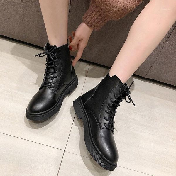women ankle boots 2020 fashion pu leather motorcycle boots lace-up black comfort platform shoes woman heel footwear1
women ankle boots 2020 fashion pu leather motorcycle boots lace-up black comfort platform shoes woman heel footwear1