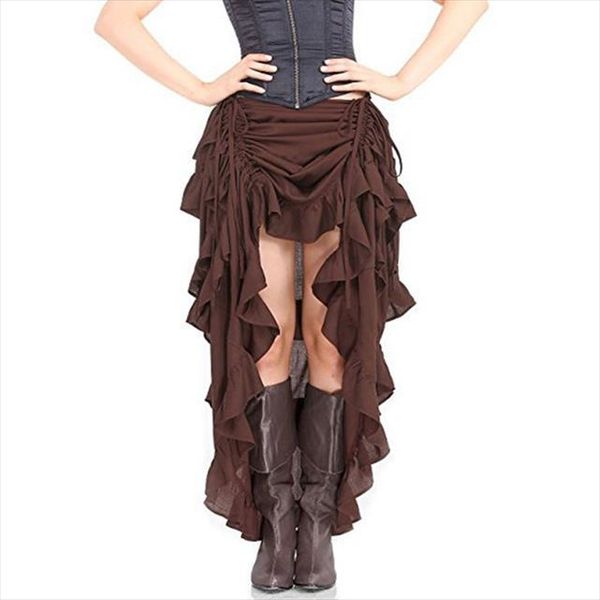gothic steampunk adjustable asymmetrical ruffle front short back long lace skirts for women drop shipping good quality, Black
gothic steampunk adjustable asymmetrical ruffle front short back long lace skirts for women drop shipping good quality, Black