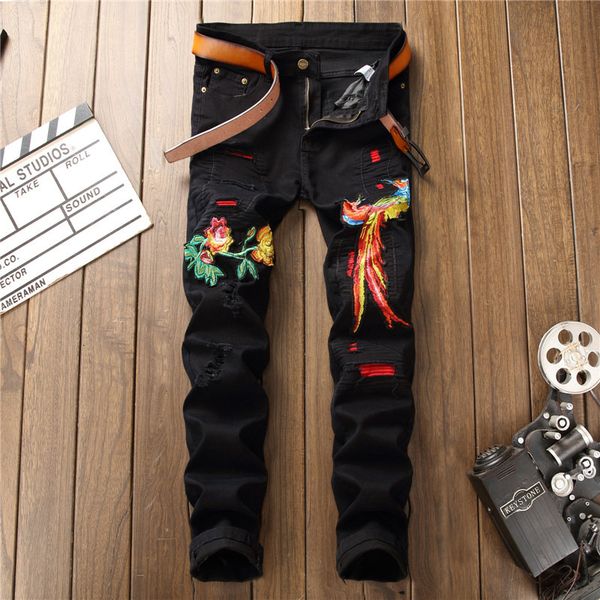2021 new mode spring other black biker destroyed ripped bones from men's breen denim pants dmx9, Blue
2021 new mode spring other black biker destroyed ripped bones from men's breen denim pants dmx9, Blue