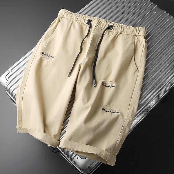 korean new summer pants in 2019 men's trend embroidery hole thin loose beach casual capris, White;black
korean new summer pants in 2019 men's trend embroidery hole thin loose beach casual capris, White;black