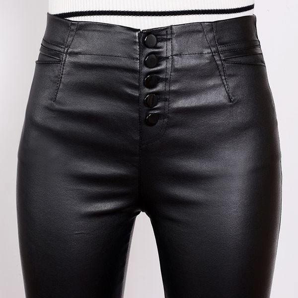 spring autumn winter new women's slim leggings high waist elastic plus plush pu leather pants women faux leather 183e 201106, Black;white
spring autumn winter new women's slim leggings high waist elastic plus plush pu leather pants women faux leather 183e 201106, Black;white