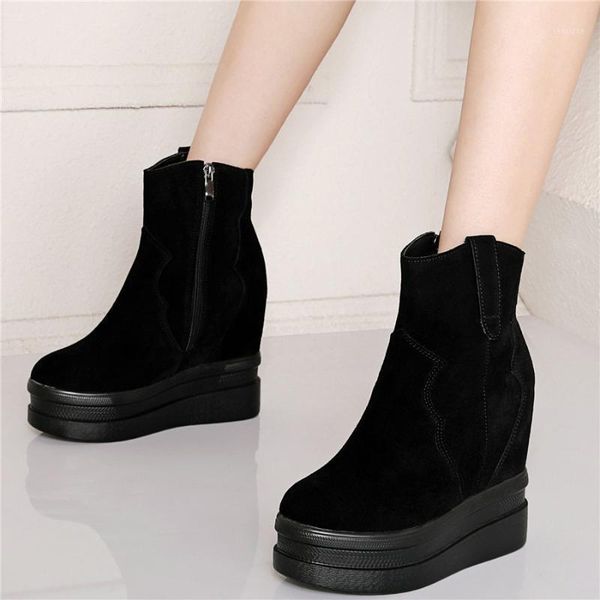 boots high casual shoes women genuine leather wedges heel ankle female round toe fashion sneakers platform oxfords shoe1, Black
boots high casual shoes women genuine leather wedges heel ankle female round toe fashion sneakers platform oxfords shoe1, Black
