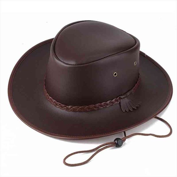 artificial faux leather male solid color cowboy hat riding camping outdoor mens cap, Blue;gray
artificial faux leather male solid color cowboy hat riding camping outdoor mens cap, Blue;gray