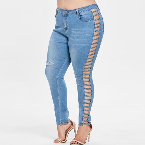 rosegal plus size lattice zipper jeans high wasit hole women pencil pants summer skinny hollow out casual modis jeans streetwear1, Blue
rosegal plus size lattice zipper jeans high wasit hole women pencil pants summer skinny hollow out casual modis jeans streetwear1, Blue