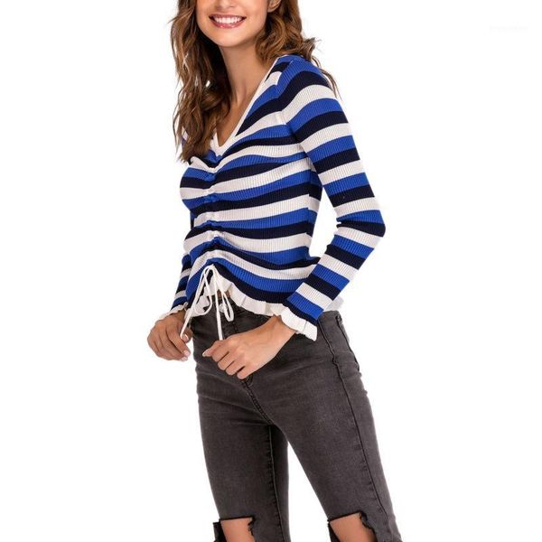 new contrast strip pullovers long sleeve lace up knitted sweater women autumn streetwear women irregular sweaters pullovers1, White;black
new contrast strip pullovers long sleeve lace up knitted sweater women autumn streetwear women irregular sweaters pullovers1, White;black