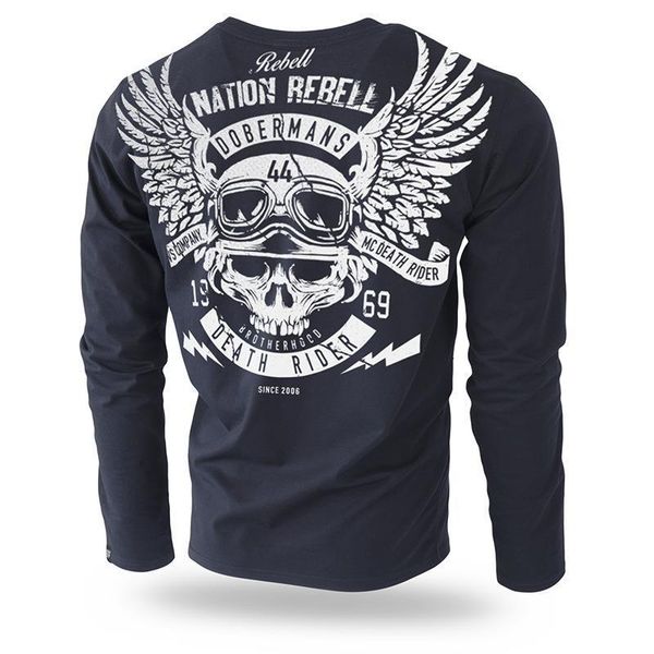 skull wings print t-shirt mens long sleeve fall t shirts men cotton loose casual fashion breathable white black run fitness