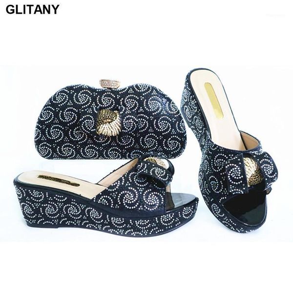 new fashion black color african shoes and bag set for wedding italy shoes bag summer high heeled for women1
new fashion black color african shoes and bag set for wedding italy shoes bag summer high heeled for women1
