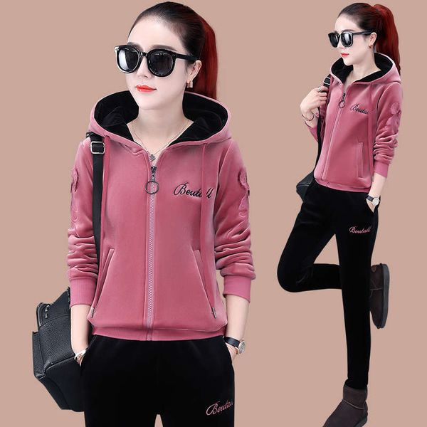 golden velvet sports suit women's plush amp; thickened 2020 new autumn & casual wear two piece winter hooded sweater, Gray
golden velvet sports suit women's plush amp; thickened 2020 new autumn & casual wear two piece winter hooded sweater, Gray