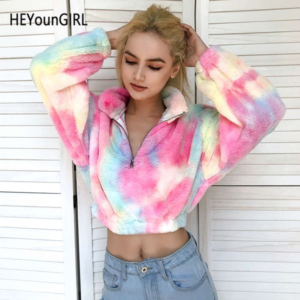 heyoungirl furry tie dye hoodie women plush long sleeve crop sweatshirt loose casual pullover autumn wiinter
heyoungirl furry tie dye hoodie women plush long sleeve crop sweatshirt loose casual pullover autumn wiinter