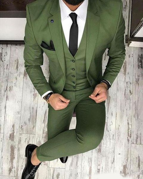 2020 olive green mens suits notched lapel groomsmen wedding tuxedos for men blazers three pieces formal prom suit jacket+pants+vest, Black;gray
2020 olive green mens suits notched lapel groomsmen wedding tuxedos for men blazers three pieces formal prom suit jacket+pants+vest, Black;gray