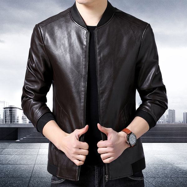 middle aged men's slim korean collar jacket 2020 new locomotive short pu leather coat thin dad, Black;brown
middle aged men's slim korean collar jacket 2020 new locomotive short pu leather coat thin dad, Black;brown