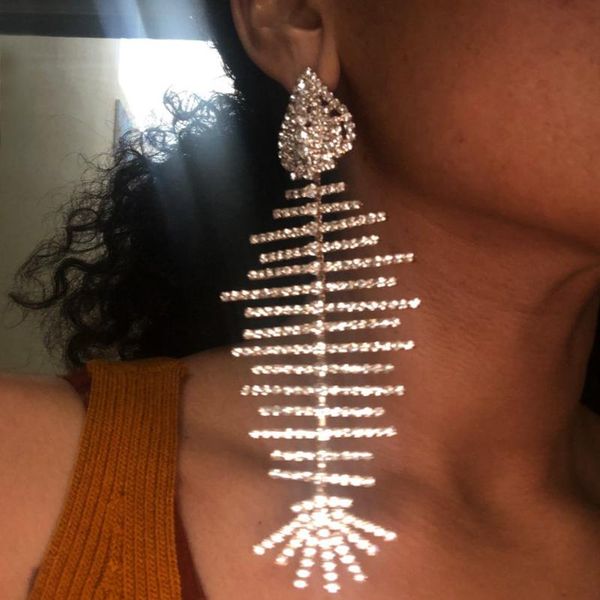 dangle & chandelier luxury shiny rhinestone fish bone charms drop earrings for women fashion jewelry boho maxi statement accessory, Silver
dangle & chandelier luxury shiny rhinestone fish bone charms drop earrings for women fashion jewelry boho maxi statement accessory, Silver