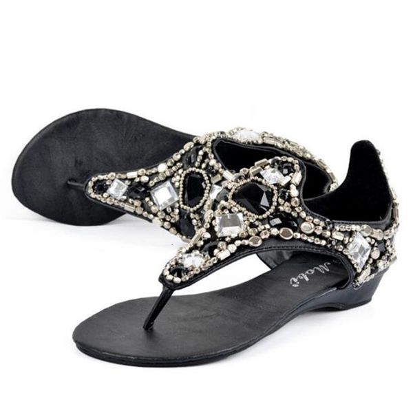 2021 new bohemian ethnic style casual comfortable sandals flat women's crystal classic cord clip toe beach shoes mujer 4lu4, Black
2021 new bohemian ethnic style casual comfortable sandals flat women's crystal classic cord clip toe beach shoes mujer 4lu4, Black