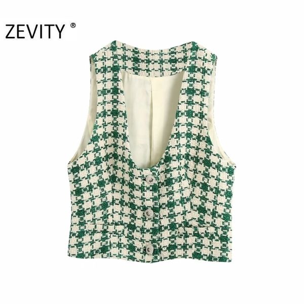 zevity new women fashion green plaid tweed woolen vest jacket office ladies sleeveless casual slim waistcoat chic s417 201214, Black;white
zevity new women fashion green plaid tweed woolen vest jacket office ladies sleeveless casual slim waistcoat chic s417 201214, Black;white