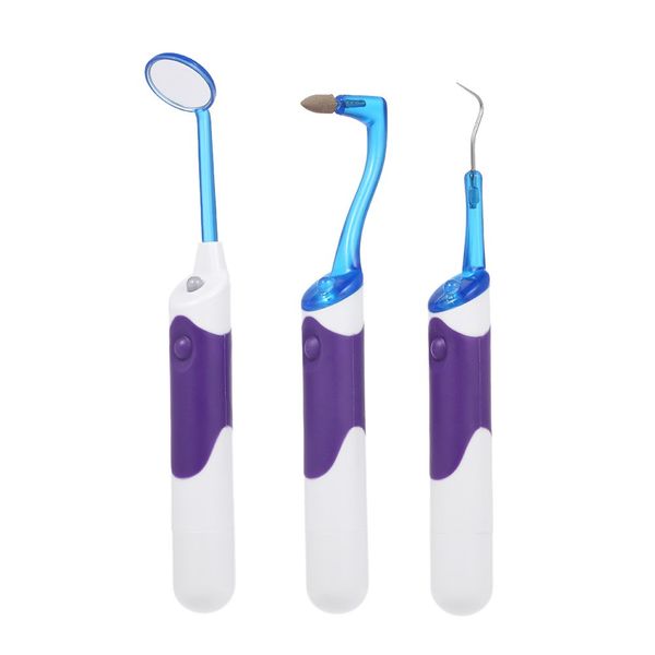 3 pcs oral hygiene kit led dental mirror tooth stain eraser plaque remover dental cleaning whitening tool
3 pcs oral hygiene kit led dental mirror tooth stain eraser plaque remover dental cleaning whitening tool
