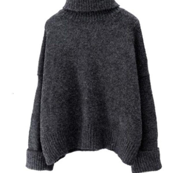 2021 new gray vintage turtleneck woman's sweater loose versatile lazy wind bottoming mesh luj9, White;black
2021 new gray vintage turtleneck woman's sweater loose versatile lazy wind bottoming mesh luj9, White;black