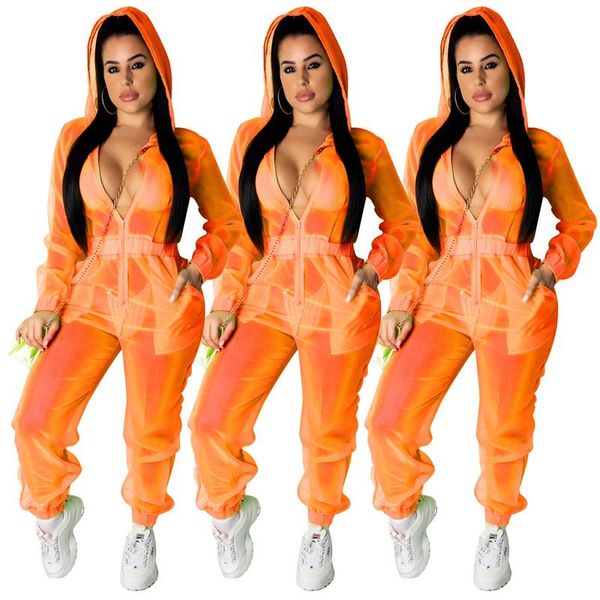 autumn bodysuit tracksuit rompers womens jumpsuit slim see-through hooded zippers casual mesh hooded jumpsuit green rose, Black;white
autumn bodysuit tracksuit rompers womens jumpsuit slim see-through hooded zippers casual mesh hooded jumpsuit green rose, Black;white