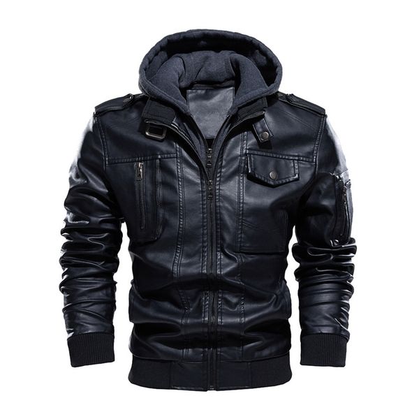 men spring jacket coat new motorcycle casual hoodie leather jacket men autumn fashion biker pocket design pu leather jacket#g30 201223, Black
men spring jacket coat new motorcycle casual hoodie leather jacket men autumn fashion biker pocket design pu leather jacket#g30 201223, Black