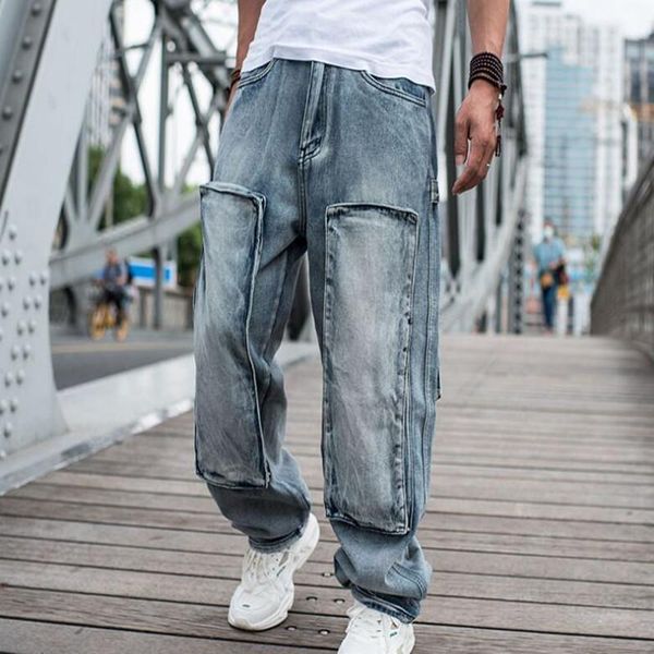 hiphop harem jeans men casual denim cargo pants loose baggy wide leg jeans big pocket trousers street, Blue
hiphop harem jeans men casual denim cargo pants loose baggy wide leg jeans big pocket trousers street, Blue