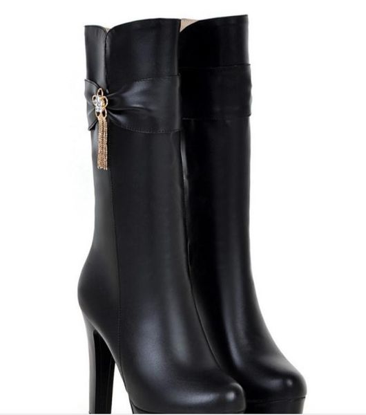 2021 send korean bowknot waterproof table medium length coarse heel winter new style women boots o53n, Black
2021 send korean bowknot waterproof table medium length coarse heel winter new style women boots o53n, Black