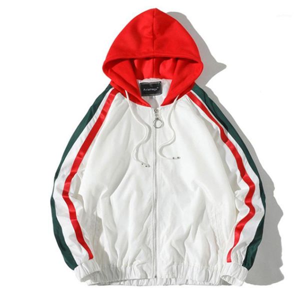 ide striped hooded thin jacket tracksuit jackets men high street hip hop windproof men autumn harajuku casual hoodie couple1, Black;brown 
ide striped hooded thin jacket tracksuit jackets men high street hip hop windproof men autumn harajuku casual hoodie couple1, Black;brown