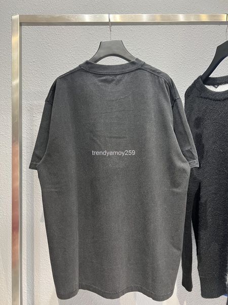 women's t-shirt spring and summer high version b home hook letter embroidery pullover round neck loose versatile men's women', White
women's t-shirt spring and summer high version b home hook letter embroidery pullover round neck loose versatile men's women', White