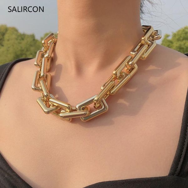 salircon exaggerated thick choker necklaces for women men steampunk geometric square clavicle chain necklace statement jewelry, Golden;silver
salircon exaggerated thick choker necklaces for women men steampunk geometric square clavicle chain necklace statement jewelry, Golden;silver