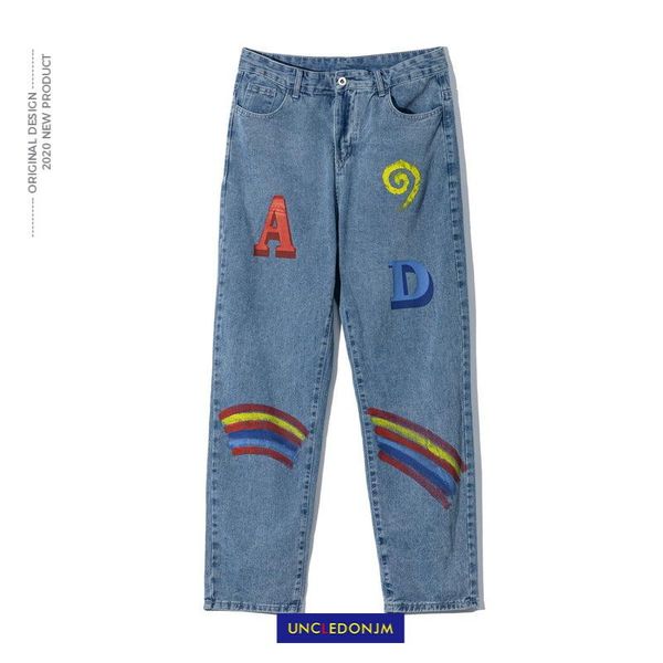 men's jeans uncledonjm rainbow bf harajuku fashion brand hip-hop cool street pants biker designer an-c064, Blue
men's jeans uncledonjm rainbow bf harajuku fashion brand hip-hop cool street pants biker designer an-c064, Blue