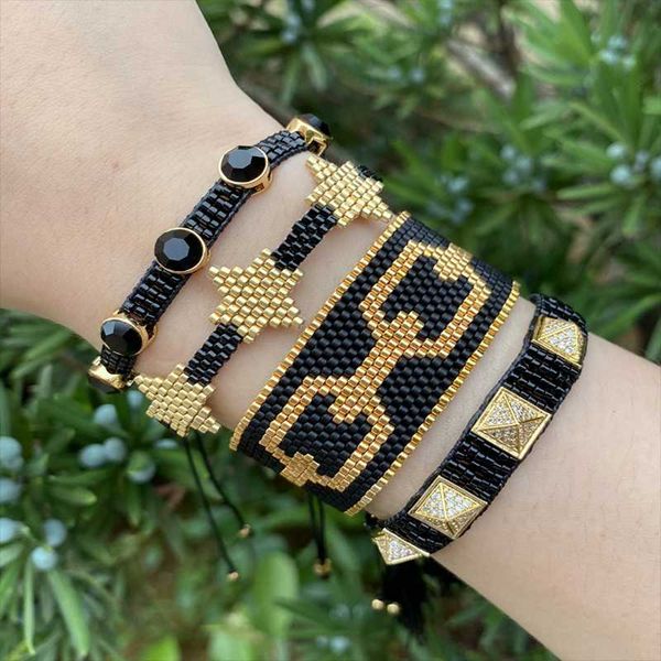 bluestar women myuki bead bracelet for femme star chain pattern pulseras mujer moda handmade crystal bead, Black
bluestar women myuki bead bracelet for femme star chain pattern pulseras mujer moda handmade crystal bead, Black