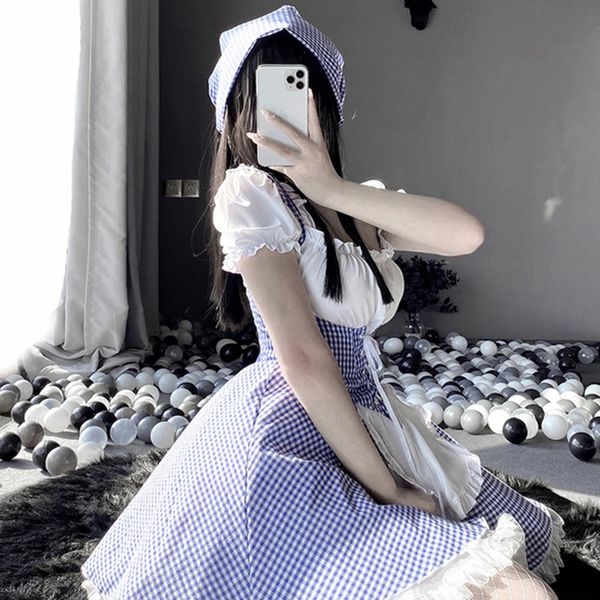 costumes underwear sweet blue check maid uniform temptation dress erotic lace bralette exotic apparel novelty special use nc00, Black
costumes underwear sweet blue check maid uniform temptation dress erotic lace bralette exotic apparel novelty special use nc00, Black
