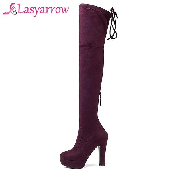 lasyarrow suede women thigh high boots stretch slim fashion over the knee boots female shoes chunky high heels women shoes, Black
lasyarrow suede women thigh high boots stretch slim fashion over the knee boots female shoes chunky high heels women shoes, Black