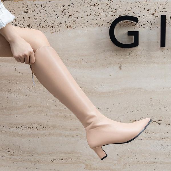 boots temperament versatile 2021 high in autumn and winter korean version show thin, Black
boots temperament versatile 2021 high in autumn and winter korean version show thin, Black