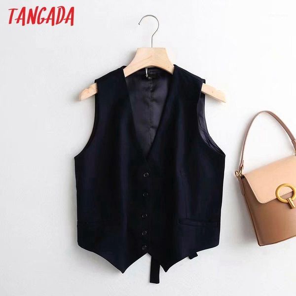 tangada women oversized waistcoat vest coat female office lady sleeveless jacket female 4c731, Black;white
tangada women oversized waistcoat vest coat female office lady sleeveless jacket female 4c731, Black;white