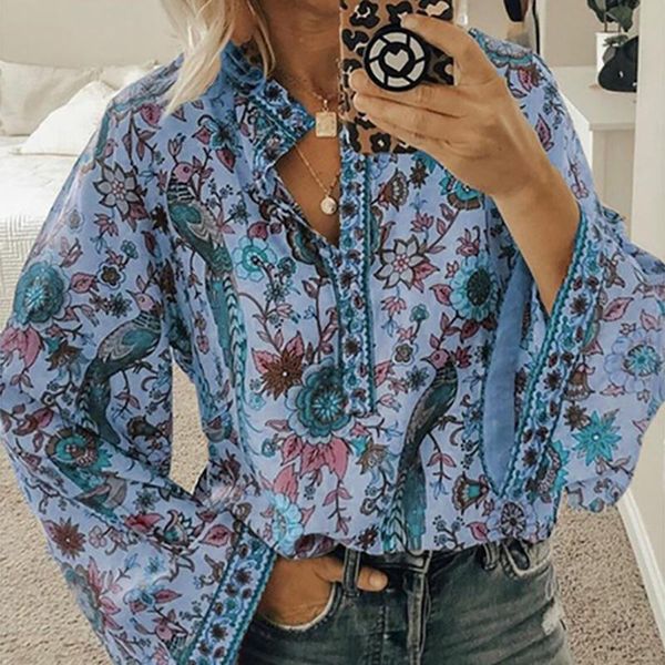 women's blouses & shirts s-5xl spring summer floral vintage long sleeve shirt ladies camisas femininas female holiday hawaii beach, White
women's blouses & shirts s-5xl spring summer floral vintage long sleeve shirt ladies camisas femininas female holiday hawaii beach, White