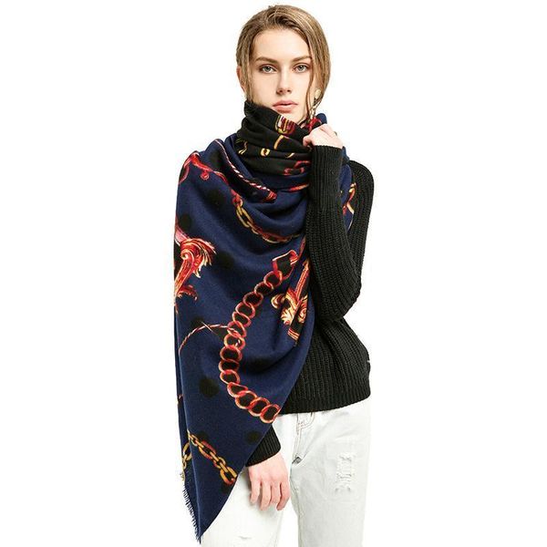 2020 women winter chain print scarves tippet wraps wool ladies scarf women classic neckerchief shawls foulard femme 180*90cm cashmere, Blue;gray
2020 women winter chain print scarves tippet wraps wool ladies scarf women classic neckerchief shawls foulard femme 180*90cm cashmere, Blue;gray